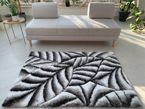 Kiara 3d Shaggy 5cm 502A szürke-fekete szőnyeg 60x110 