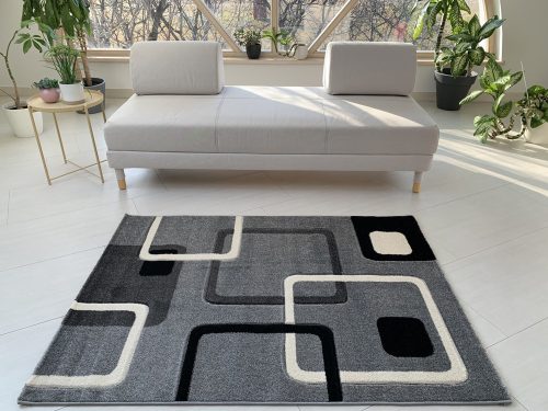 Pearl koczka mintás Szürke Fekete 6884 (grey-black) szőnyeg  60x110