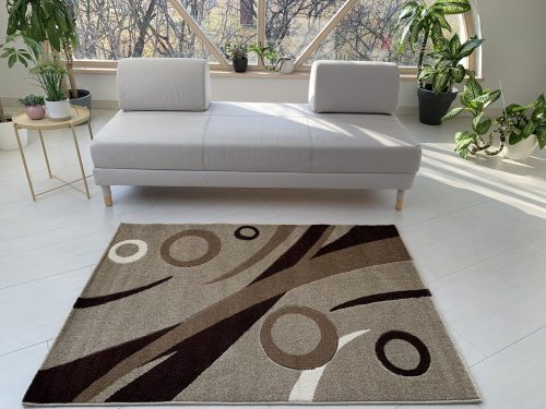 Pearl Bézs-barna Karikás 201 (Beige) szőnyeg  60x110