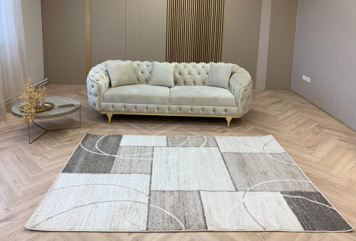Madrid 5111 design bézs szőnyeg 80 cm-es szett