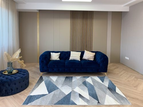 Madrid 8081 design kék szőnyeg 80 cm-es szett